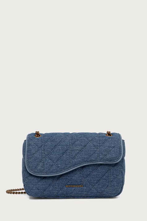 Scotch & Soda Torebka crossbody damska jeansowa niebieska SCHB0001