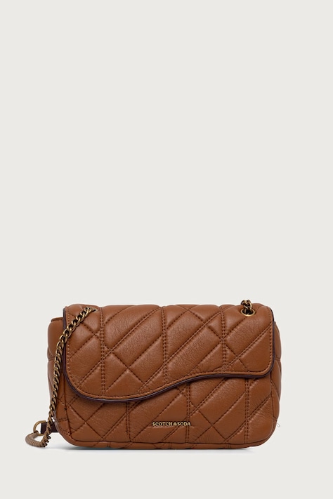 Scotch & Soda Torebka crossbody damska jeansowa brązowa SCHB0001