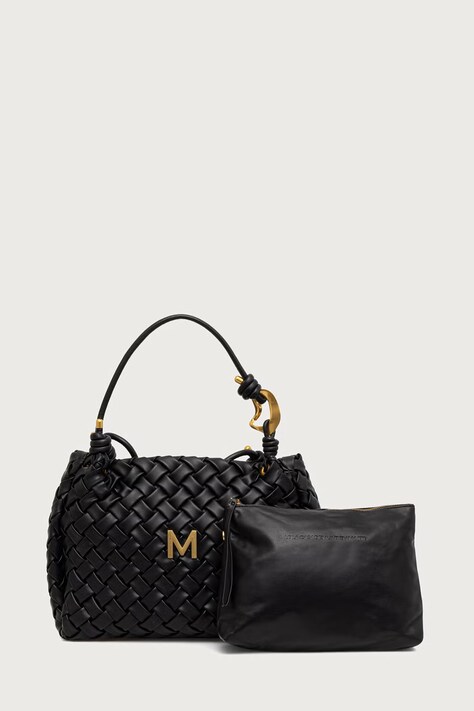 Lola Casademunt Torebka shopper damska z imitacji skóry czarna MF2604012