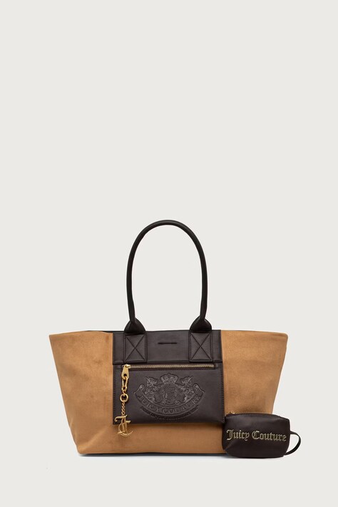 Juicy Couture Kabelka typu shopper dámska z imitácie semišu BONNIE hnedá BIJ2699F7WPJ