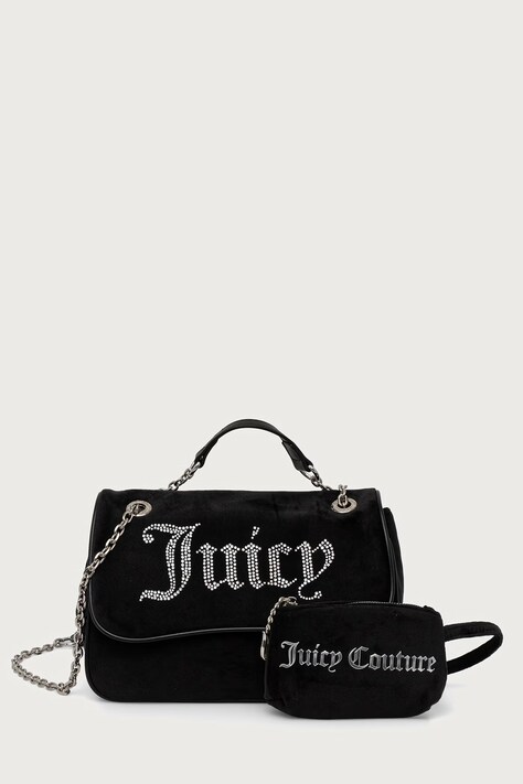 Juicy Couture Crossbody kabelka dámska zamatová KIMBERLY čierna BIJQL99CKWZC