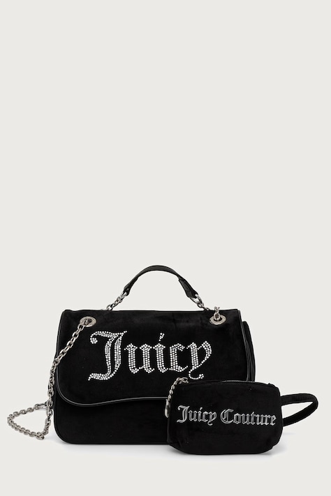 Juicy Couture Crossbody kabelka dámska zamatová KIMBERLY čierna BIJQL99CKWZC