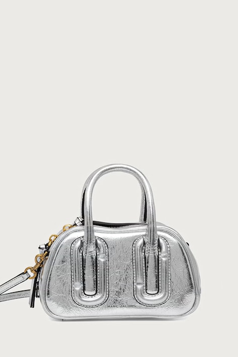 MARC JACOBS Torebka crossbody damska skórzana BABE MINI srebrna 2F6HSC009H01