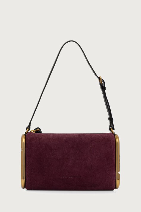 MARC JACOBS Torebka damska zamszowa SMALL SHOULDER BAG fioletowa 2F6HSH018H01