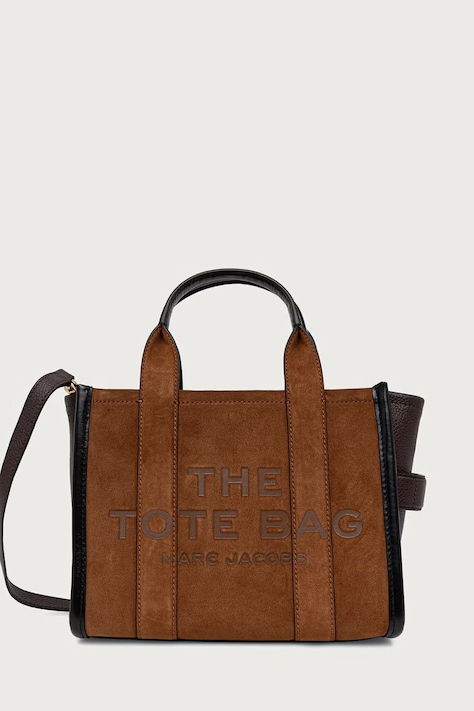 MARC JACOBS Torebka crossbody damska zamszowa THE SMALL TOTE brązowa 2F5HTT030H01