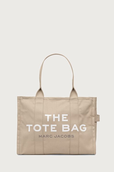 MARC JACOBS Kabelka typu shopper dámska bavlnená THE LARGE TOTE béžová M0016156