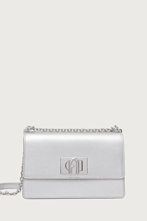 Furla сумка crossbody для женщин кожаная 1927 Mini Crossbody 20 серебряная BAFKACO.AMT000.Y3000