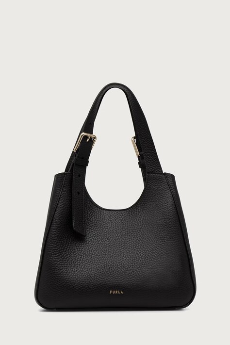 Furla torebka hobo damska skórzana Dora S Tote czarna WB02207.BX4767.O6000