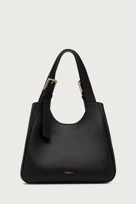 Furla torebka hobo damska skórzana Dora S Tote czarna WB02207.BX4767.O6000