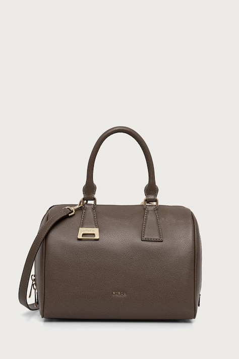 Furla Torebka crossbody damska skórzana Olivia M Boston Bag szara WB02148.A.0023.4903S