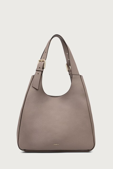 Furla torebka shopper damska skórzana Dora L Tote beżowa WB02133.BX4767.4892S