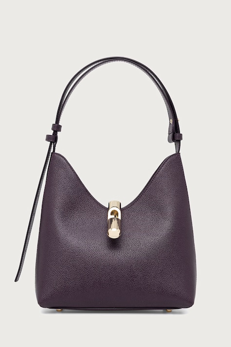 Furla torebka hobo damska skórzana Goccia S Hobo fioletowa WB01979.BX3353.4906S