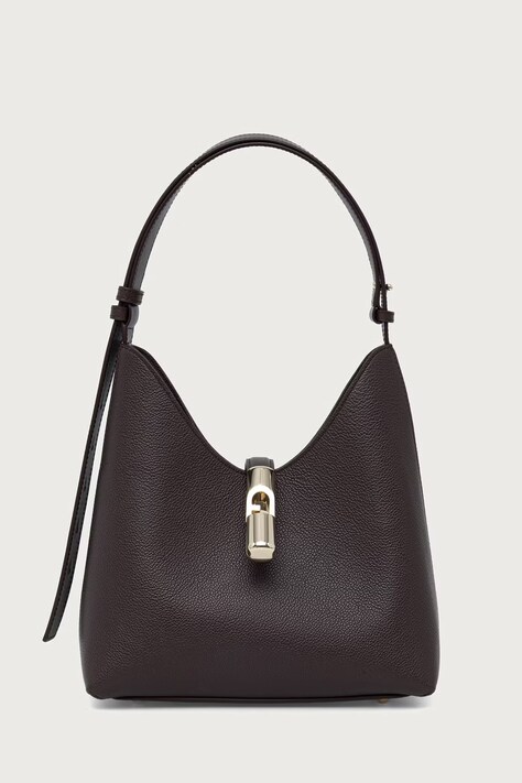 Furla Torebka hobo damska skórzana Goccia S Hobo brązowa WB01979.BX3353.2460S