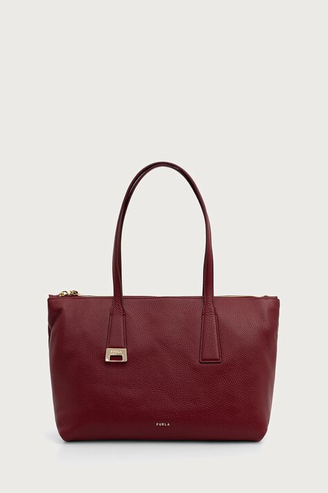 Furla Torebka shopper damska skórzana Olivia M Tote czerwona WB01977.HSF000.CGQ00