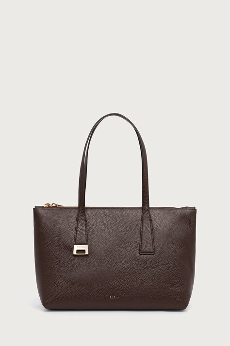 Furla Torebka shopper damska skórzana Olivia M Tote brązowa WB01977.HSF000.4284S