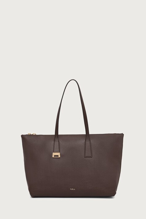Furla Torebka shopper damska skórzana Olivia L Tote brązowa WB01940.HSF000.4284S
