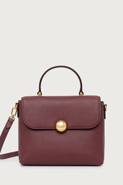 Furla torebka kuferek damska skórzana Moonlight S Top Handle bordowa WB01882.BX3036.4908S