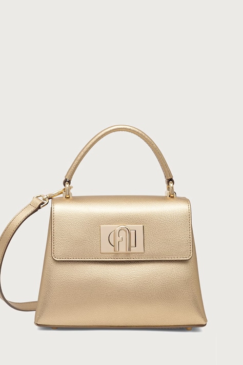 Furla torebka damska skórzana 1927 Mini Top Handle złota WB00109.AMT000.CGD00