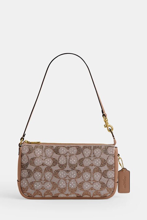 Coach Torebka Crystal Signature Jacquard Plaza beżowa CFG63