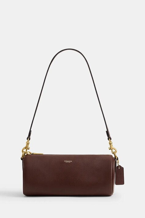 Coach Torebka crossbody damska skórzana Barrel brązowa CDY80