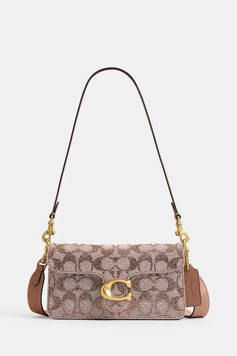 Coach Torebka damska Crystal Signature Soft Tabby 20 beżowa CFQ99