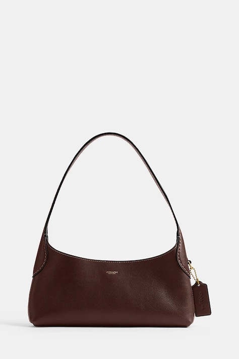 Coach Torebka bagietka damska skórzana Brooklyn Shoulder Bag 26 brązowa CFT34