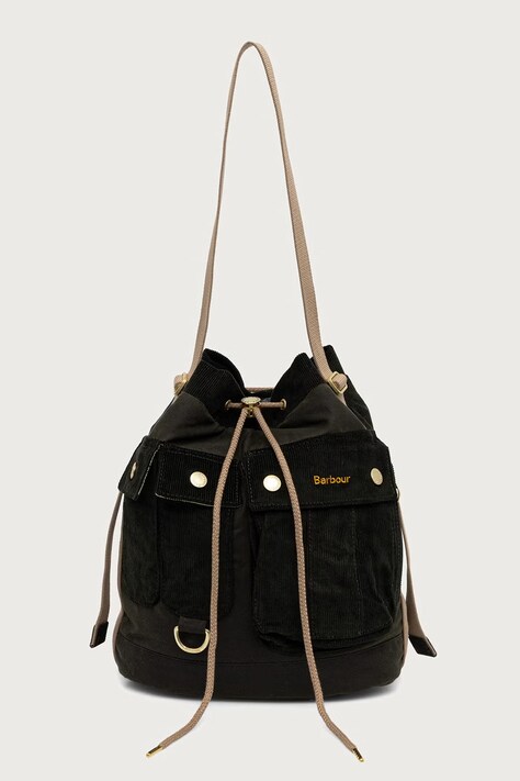 Barbour Torebka crossbody damska bawełniana zielona LBA0557