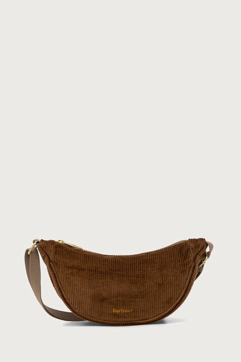 Barbour Torebka crossbody damska sztruksowa brązowa LBA0556