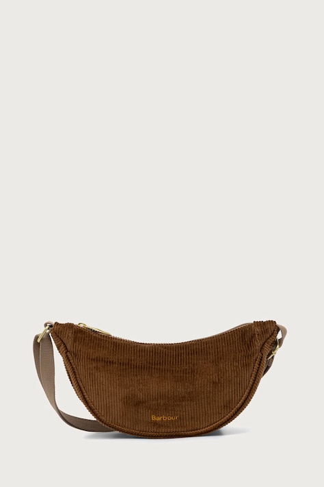 Barbour Torebka crossbody damska sztruksowa brązowa LBA0556