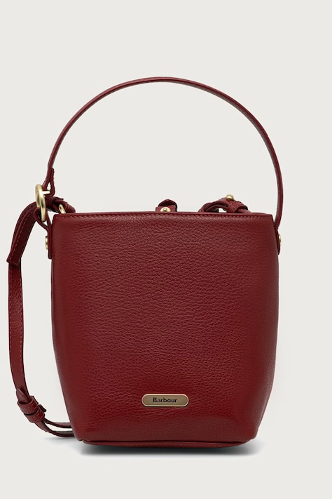 Barbour Torebka crossbody damska skórzana bordowa LBA0549