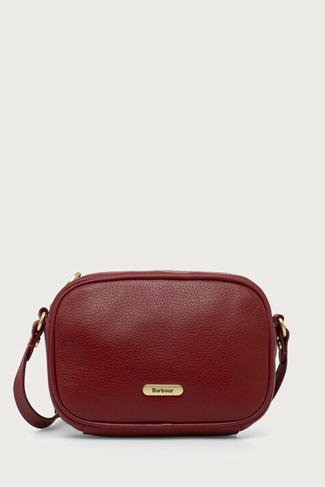 Barbour Torebka crossbody damska skórzana bordowa LBA0546