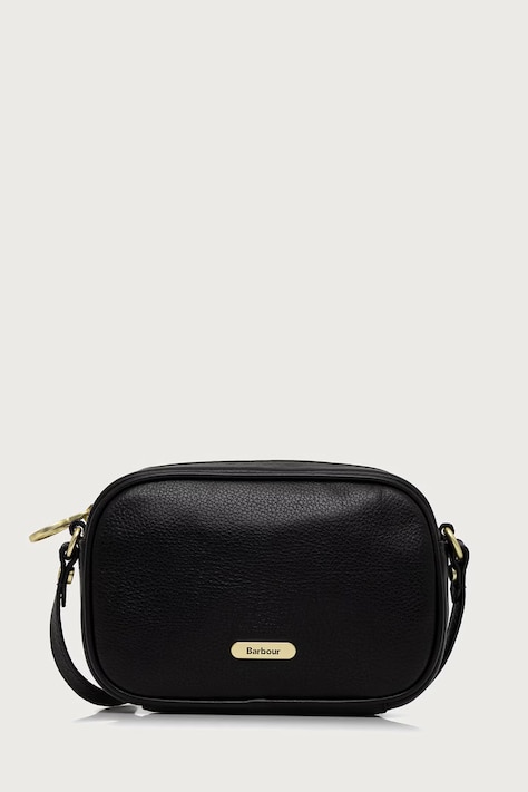 Barbour Crossbody torbica ženska usnjena črna LBA0546