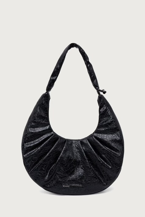 Karl Lagerfeld Jeans Τσάντα hobo γυναικεία μαύρη B4W30269