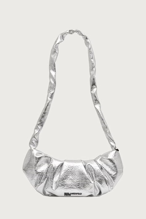 Karl Lagerfeld Jeans kabelka hobo dámska strieborná B4W30268