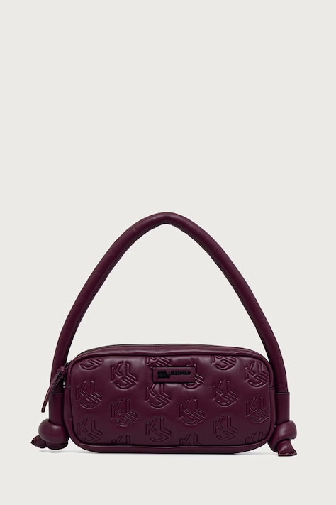 Karl Lagerfeld Jeans Baguette torbica za žene od imitacije kože bordo B4W30186