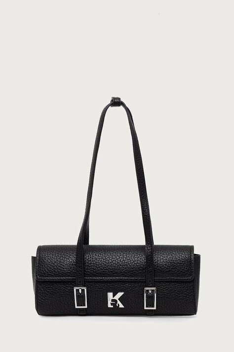 Karl Lagerfeld Jeans Baguette γυναικεία από απομίμηση δέρματος μαύρη B4W30169