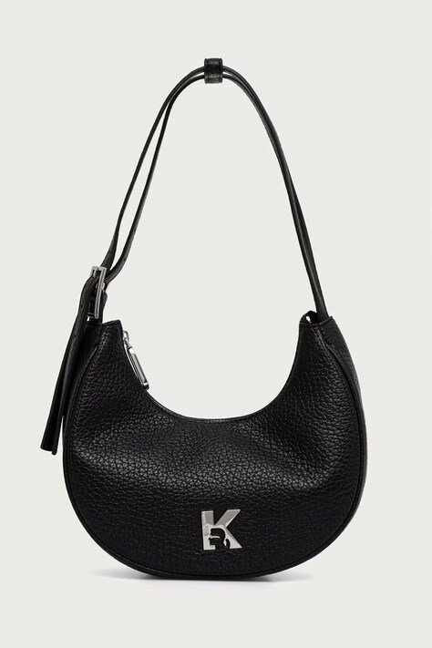 Karl Lagerfeld Jeans чанта от имитация на кожа черна B4W30168