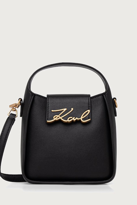 Karl Lagerfeld Чанта crossbody дамска от кожа черна B4W30008