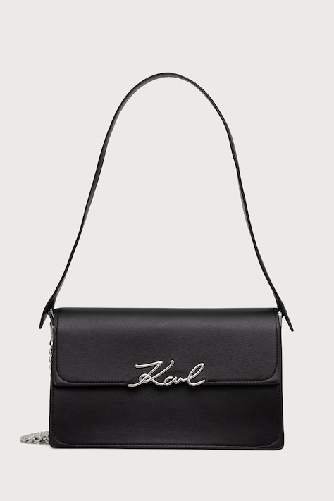 Karl Lagerfeld Crossbody kabelka dámska kožená K/SIGNATURE čierna B4W30064