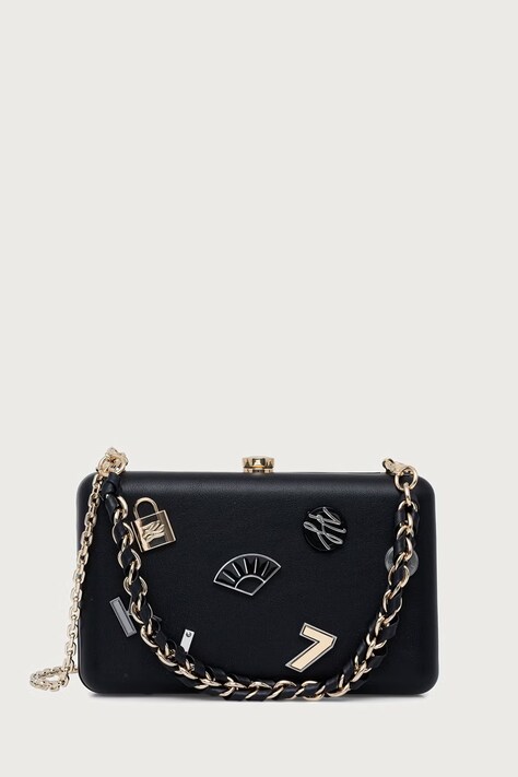 Karl Lagerfeld Crossbody kabelka dámska z imitácie kože K/SOIREE čierna B4W30074