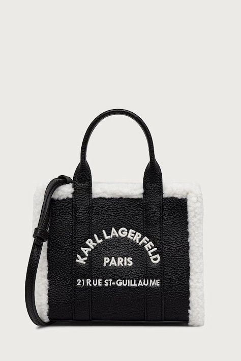 Karl Lagerfeld Crossbody torba za žene od imitacije kože crna B4W30089
