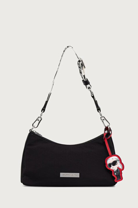 Karl Lagerfeld Τσάντα hobo γυναικεία μαύρη B4W30108