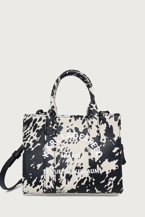 Karl Lagerfeld Чанта tote дамска от памук черна B4W50023