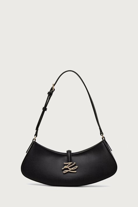 Karl Lagerfeld Torba za žene od kože K/AUTOGRAPH crna B4W30208