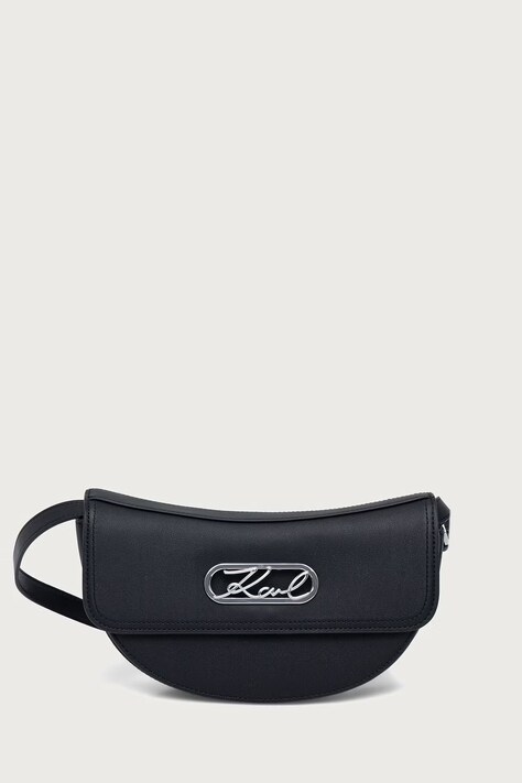 Karl Lagerfeld Crossbody kabelka dámska kožená K/SIGNATURE čierna B4W30232