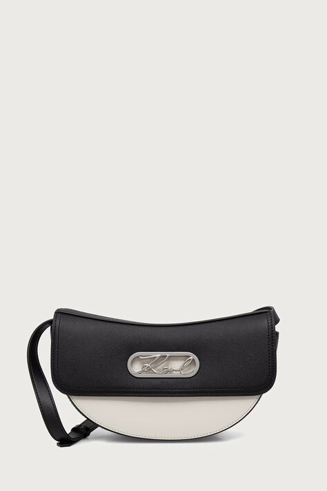 Karl Lagerfeld Borsa a tracollo da donna in pelle K/SIGNATURE nera B4W30233