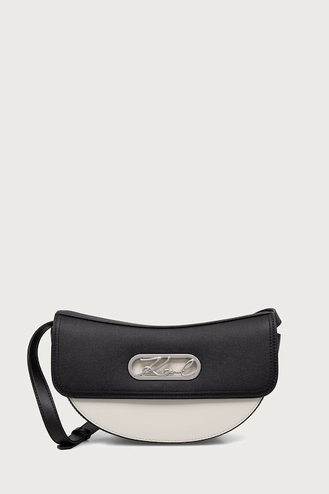 Karl Lagerfeld Crossbody kabelka dámska kožená K/SIGNATURE čierna B4W30233