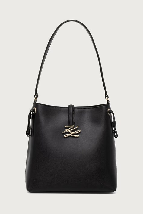 Karl Lagerfeld Shopper torba za žene od kože K/AUTOGRAPH crna B4W30275