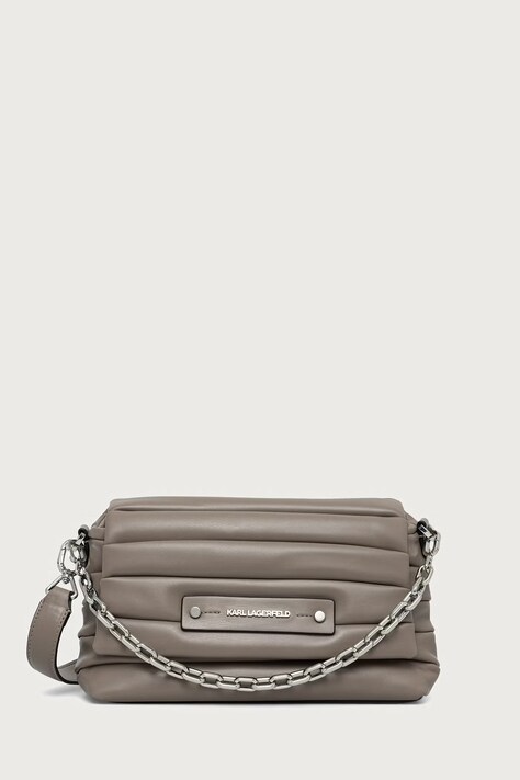 Karl Lagerfeld Torebka crossbody damska z imitacji skóry K/ESSENTIAL szara B4W30316