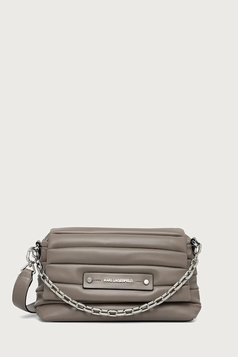 Karl Lagerfeld Torebka crossbody damska z imitacji skóry K/ESSENTIAL szara B4W30316